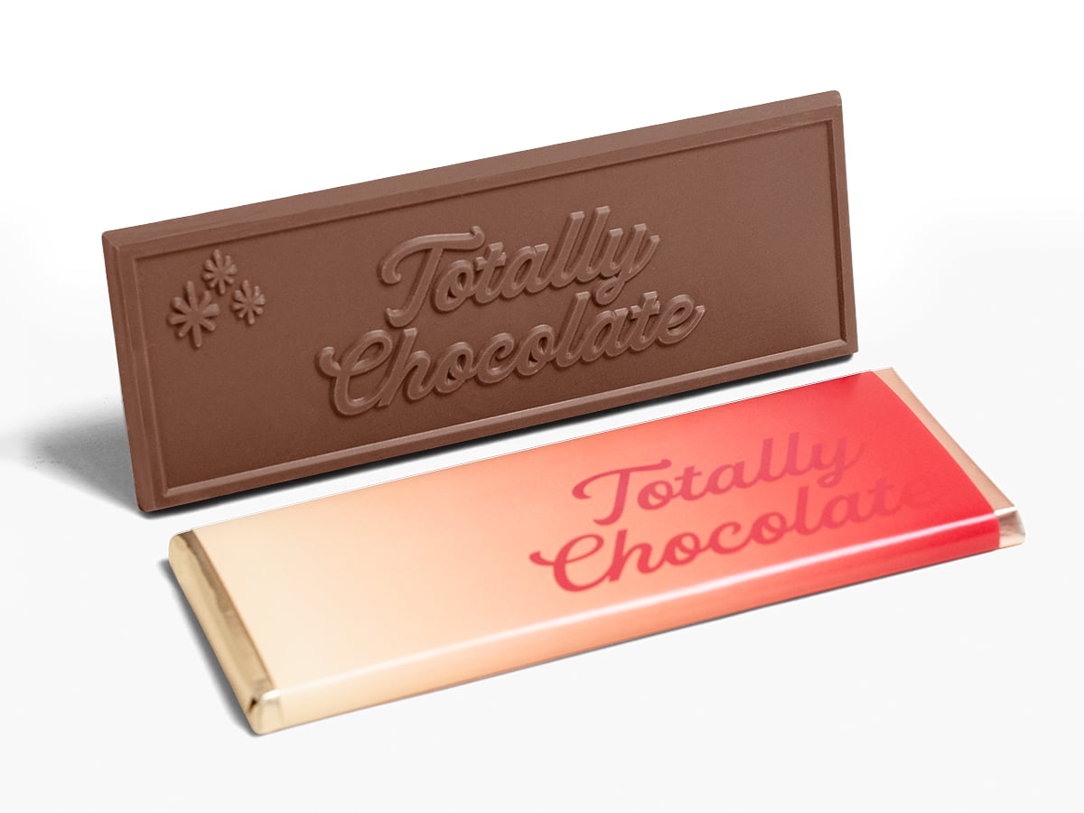 1025 2 x 5 in. Brand Impact Custom Chocolate Wrapper Bar