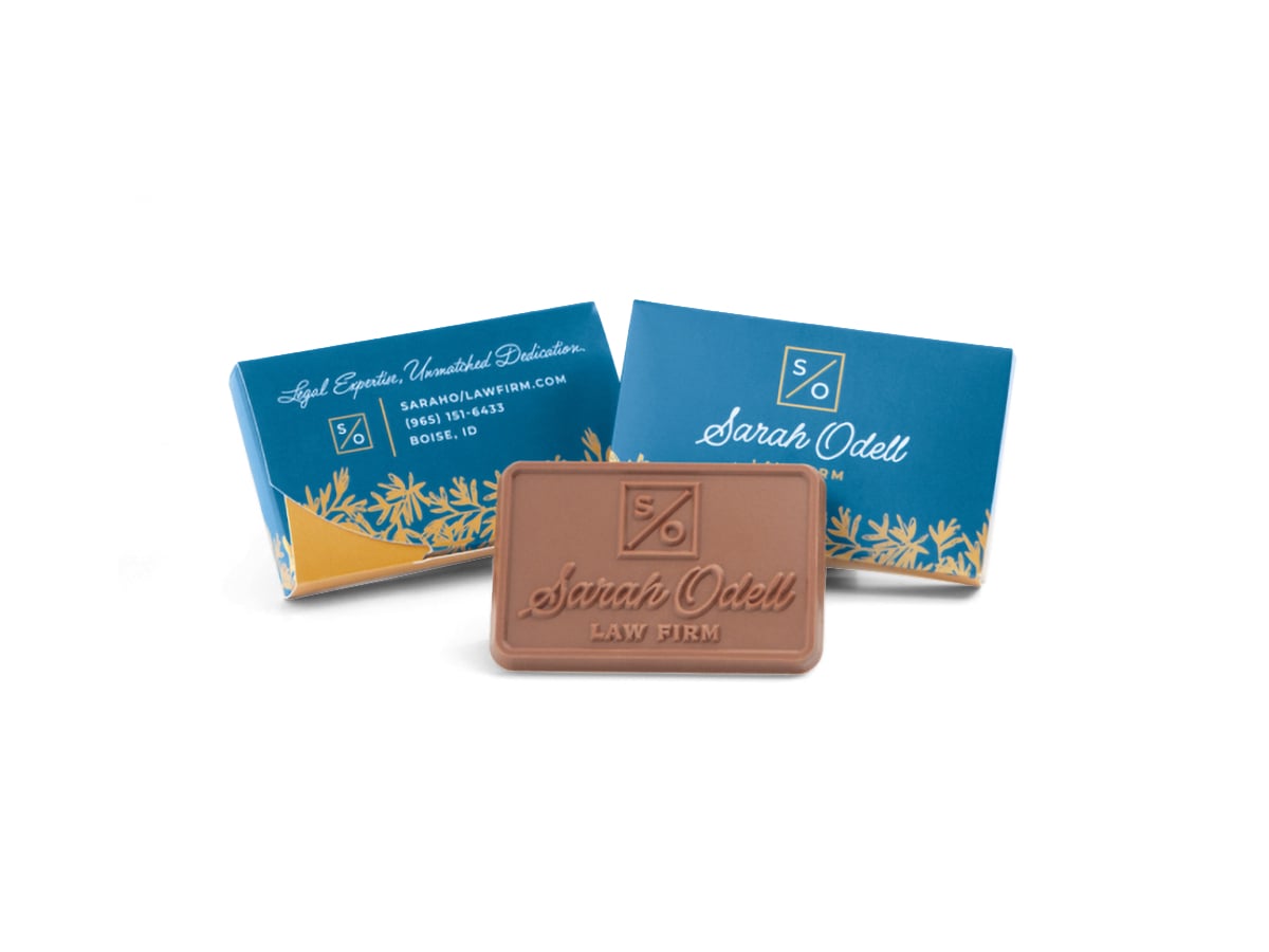 1064 Memorable Chocolate Business Card with Custom Packaging