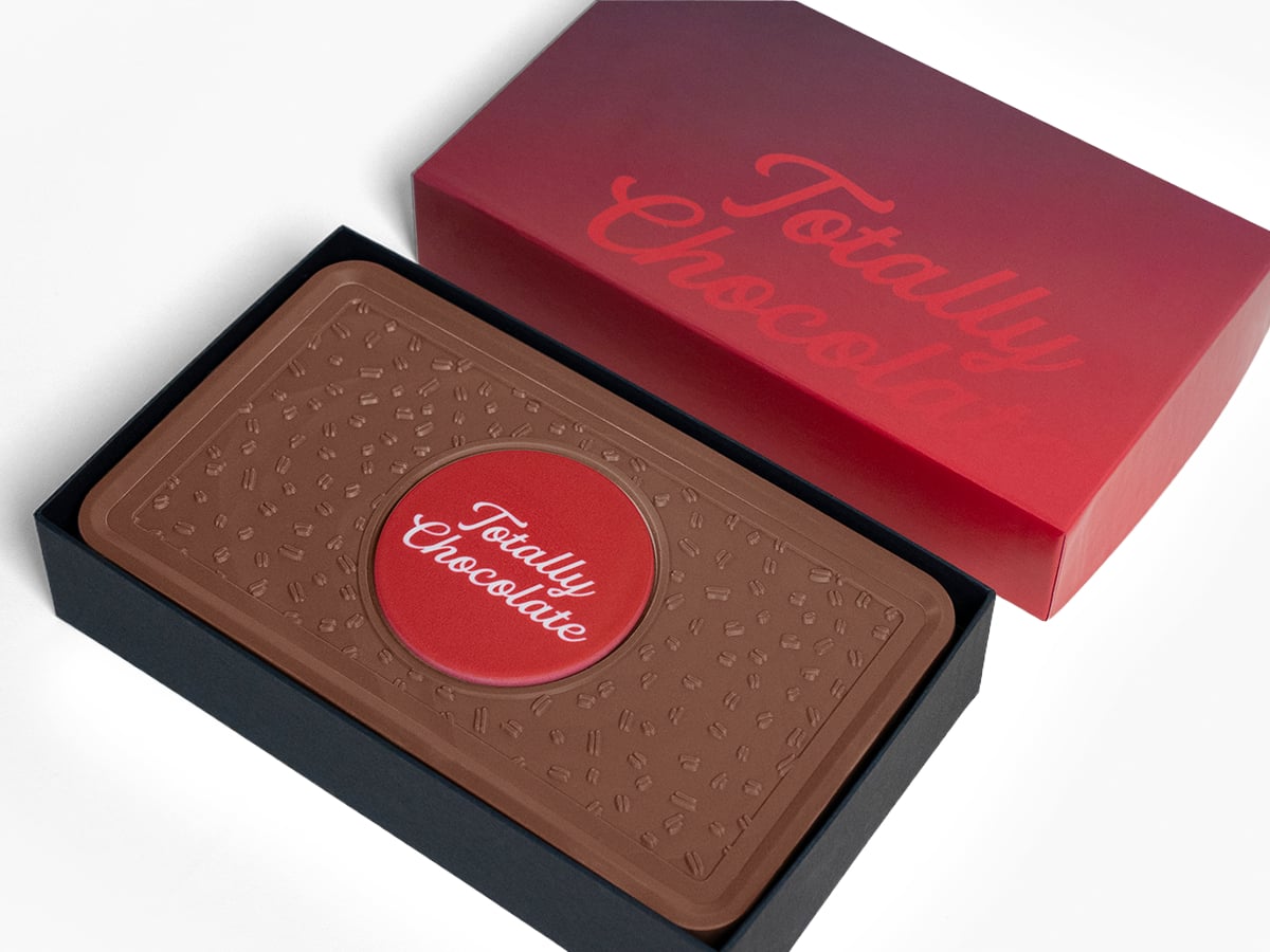 2008 8 oz Mighty Engraved Combo Chocolate Bar with Luxury Custom Packaging