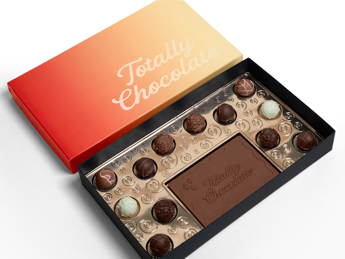 3013 Deluxe Truffle Gift Box with Gourmet Lindt Truffles & Luxury Custom Packaging