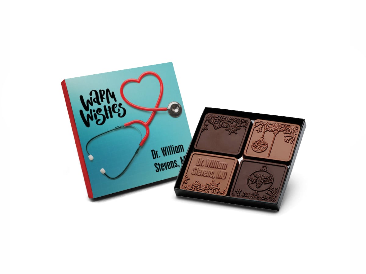 3014 Chocolate Ensemble Gift Set with Classic Custom Packaging - 4 Piece