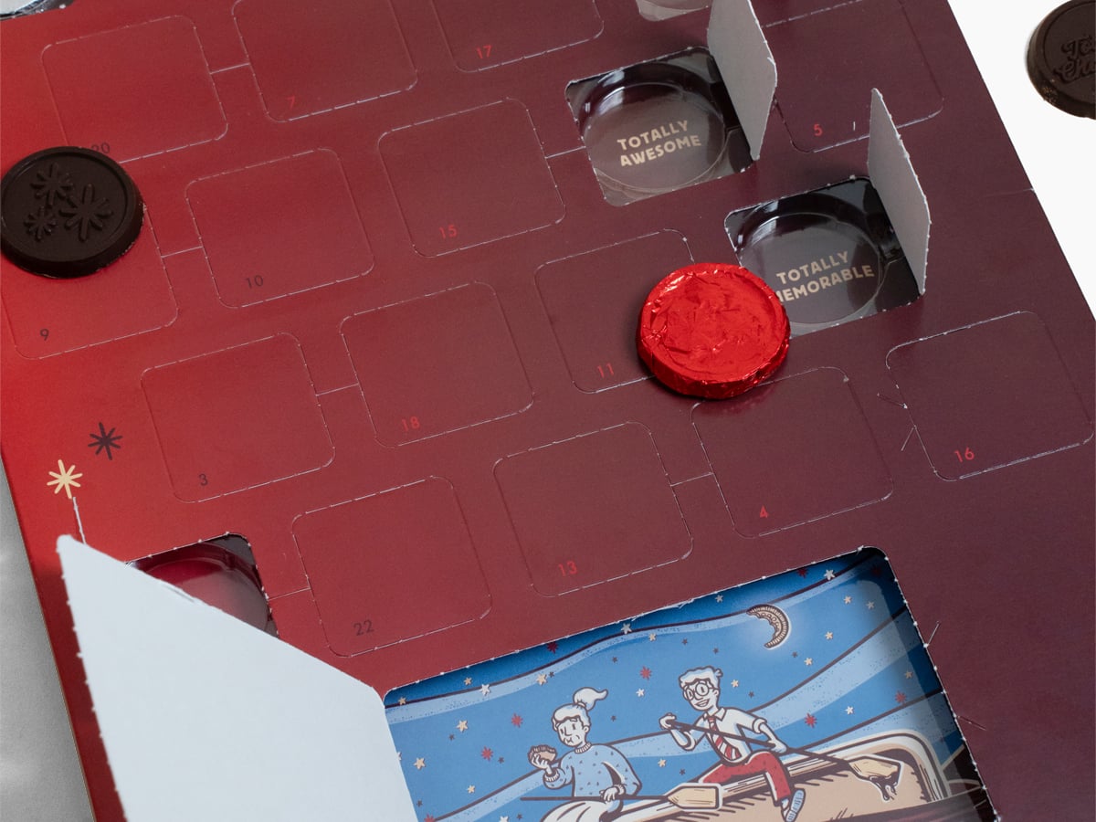 3999 24-Day Custom Advent & Countdown Calendar with Custom Engraved Chocolate
