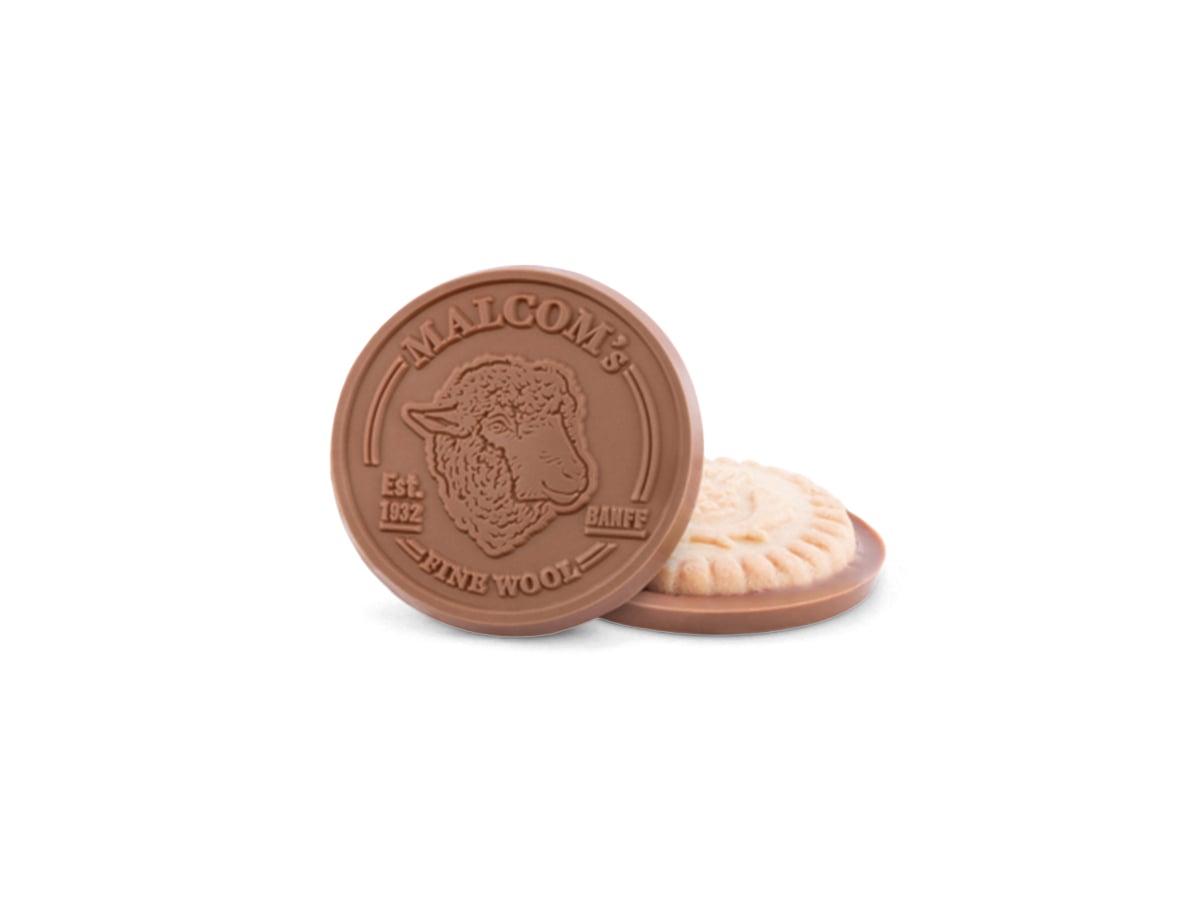 4201 2.75 in. Decadent Shortbread Cookie with Custom Engraved Chocolate