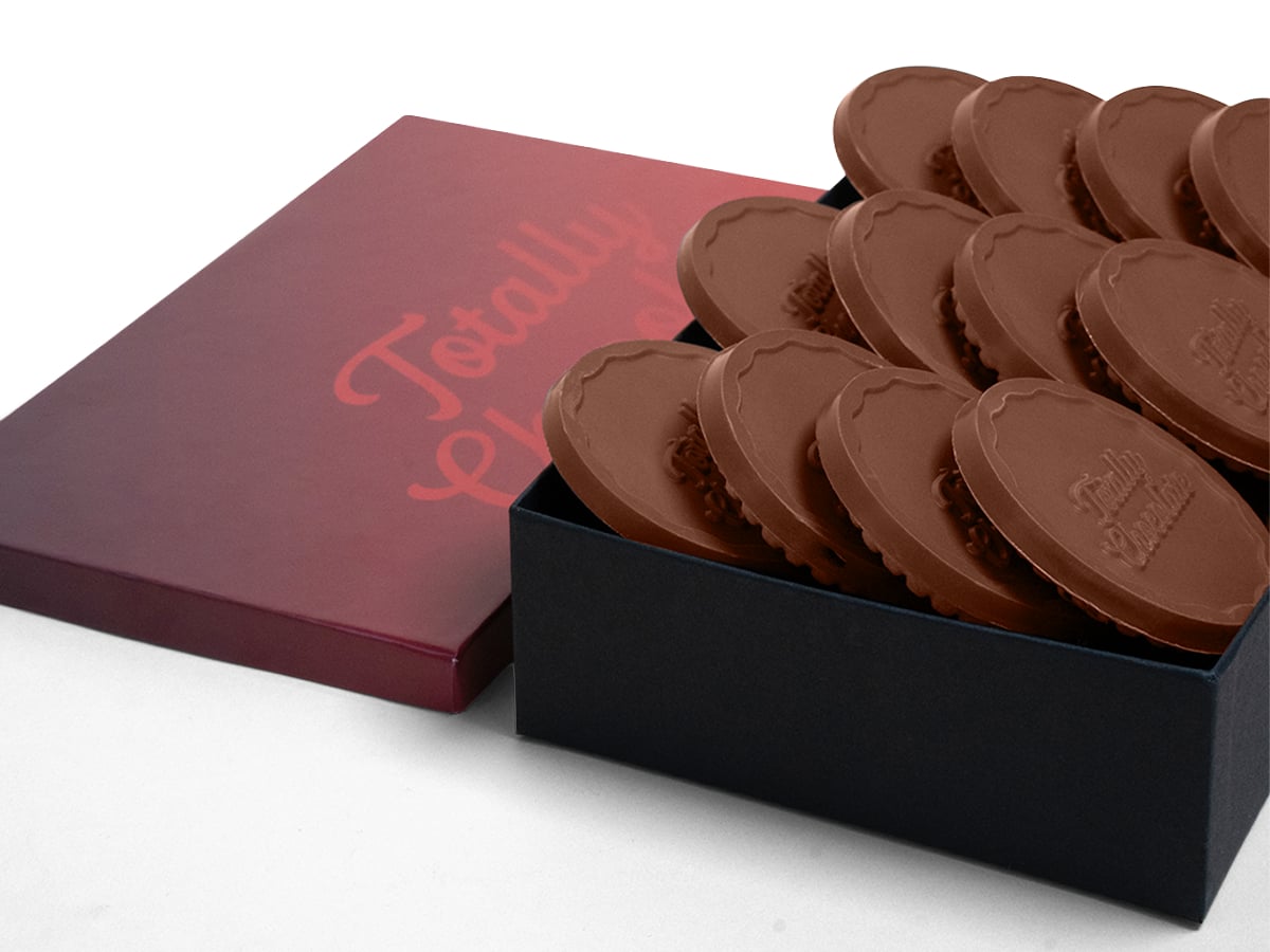 4212S Gourmet Chocolate Shortbread Cookie Gift Set with Classic Custom Packaging - 12 Piece