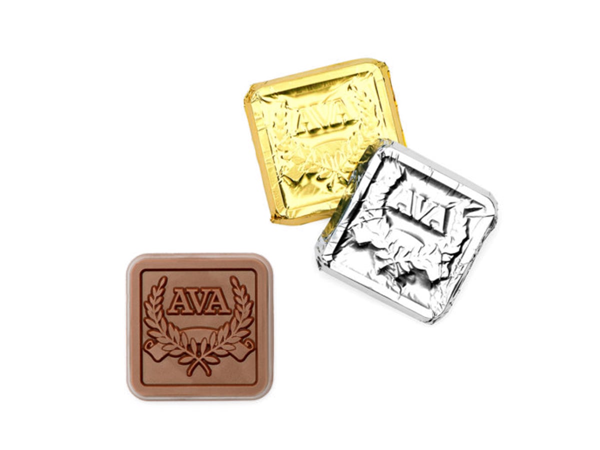 5002 Premium Custom Foil-Wrapped Square Chocolate