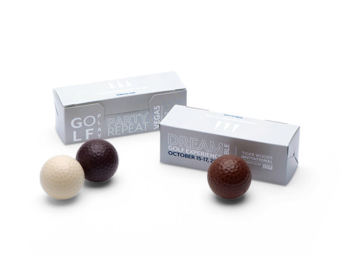 6789 3 Piece Chocolate Golf Ball Gift Box