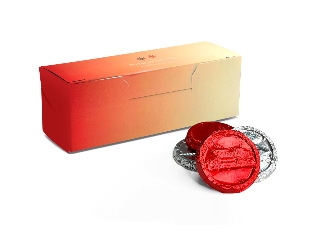 6799 Premium Custom Foil-Wrapped Chocolate Gift Box - 18 Piece