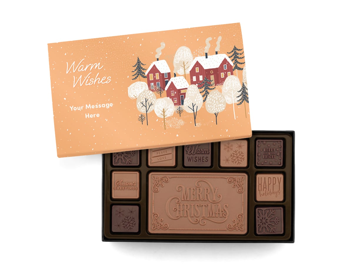 C-SHX622928X Merry Christmas Chocolate Gift Set with Personalized Packaging - 19 Piece