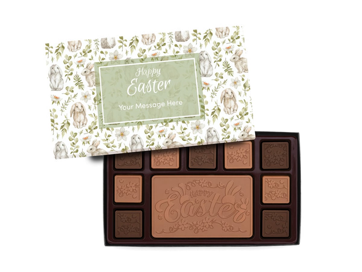 C-SHX622964X Happy Easter Chocolate Gift Set with Personalized Packaging - 19 Piece
