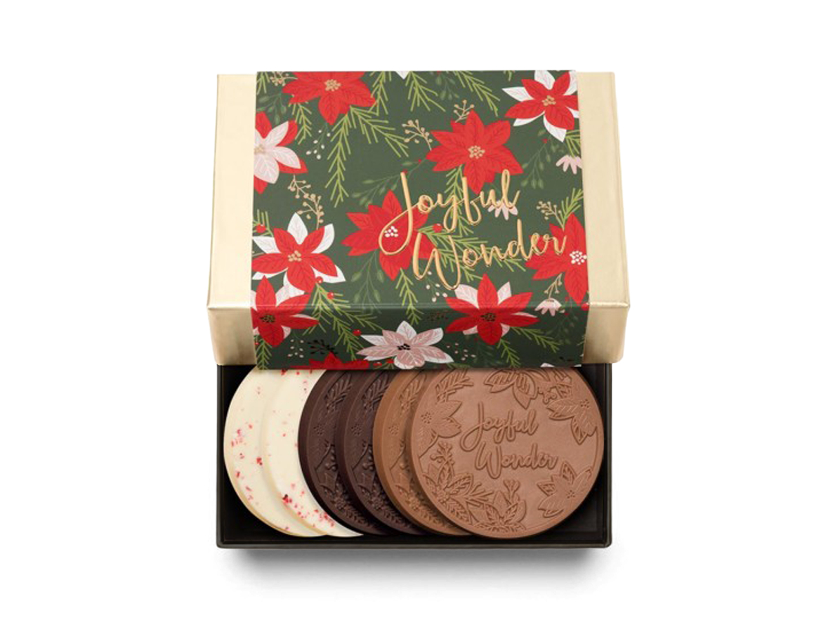 SHX206001T Joyful Decadent Chocolate Cookie Gift Set with Luxury Holiday Packaging - 6 Piece
