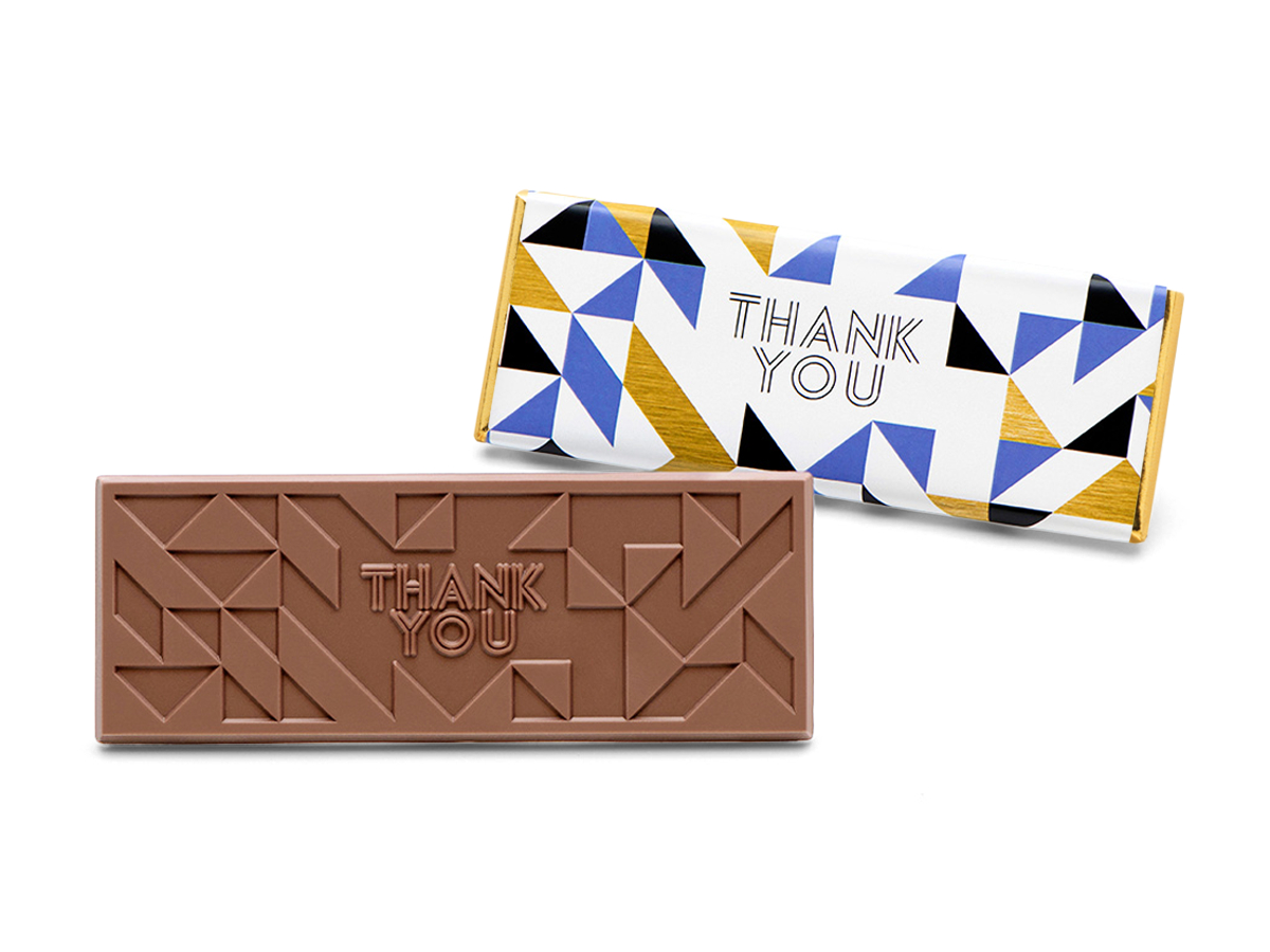 SHX222102T 2 x 5 in. Thank You Themed Milk Chocolate Wrapper Bar