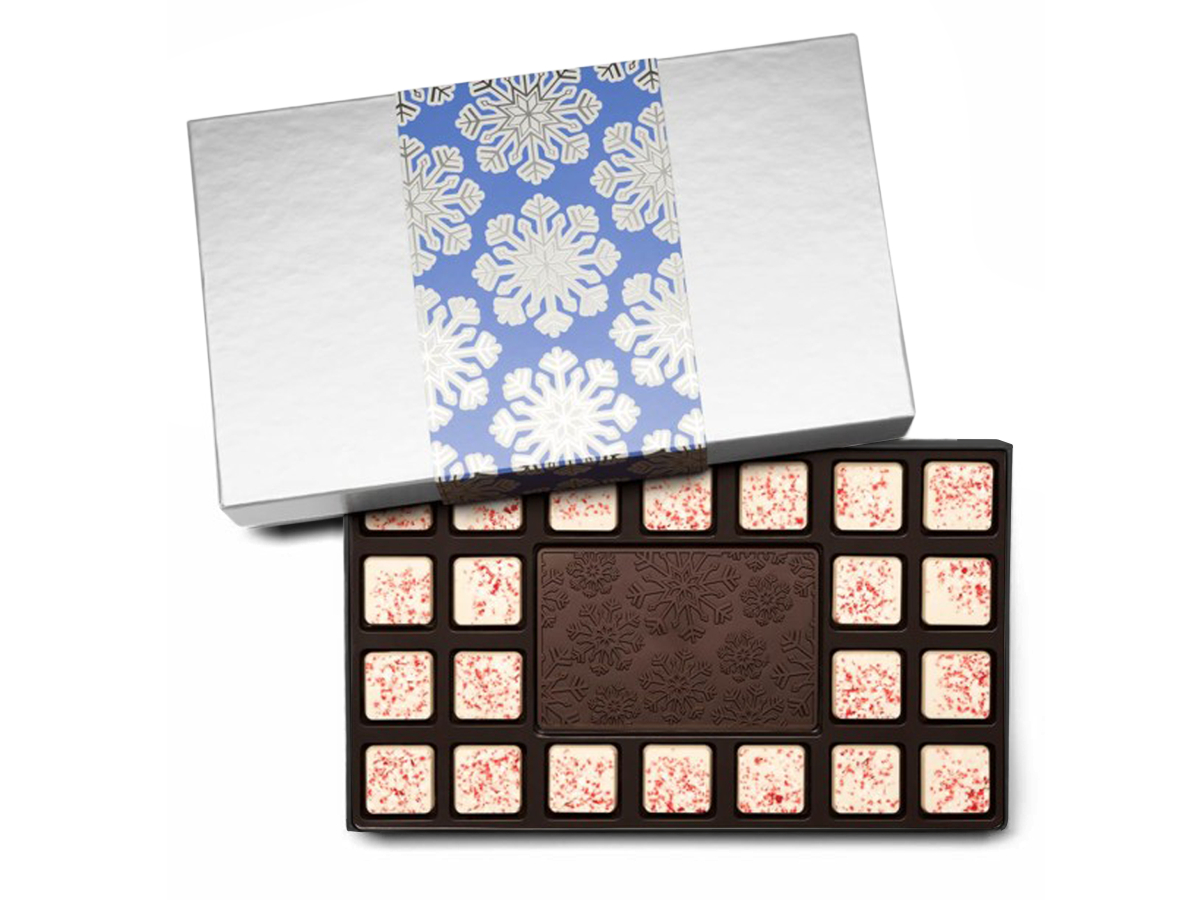 SHX223004T Snowflake Peppermint Bark Ensemble Gift Set with Luxury Holiday Packaging - 23 Piece