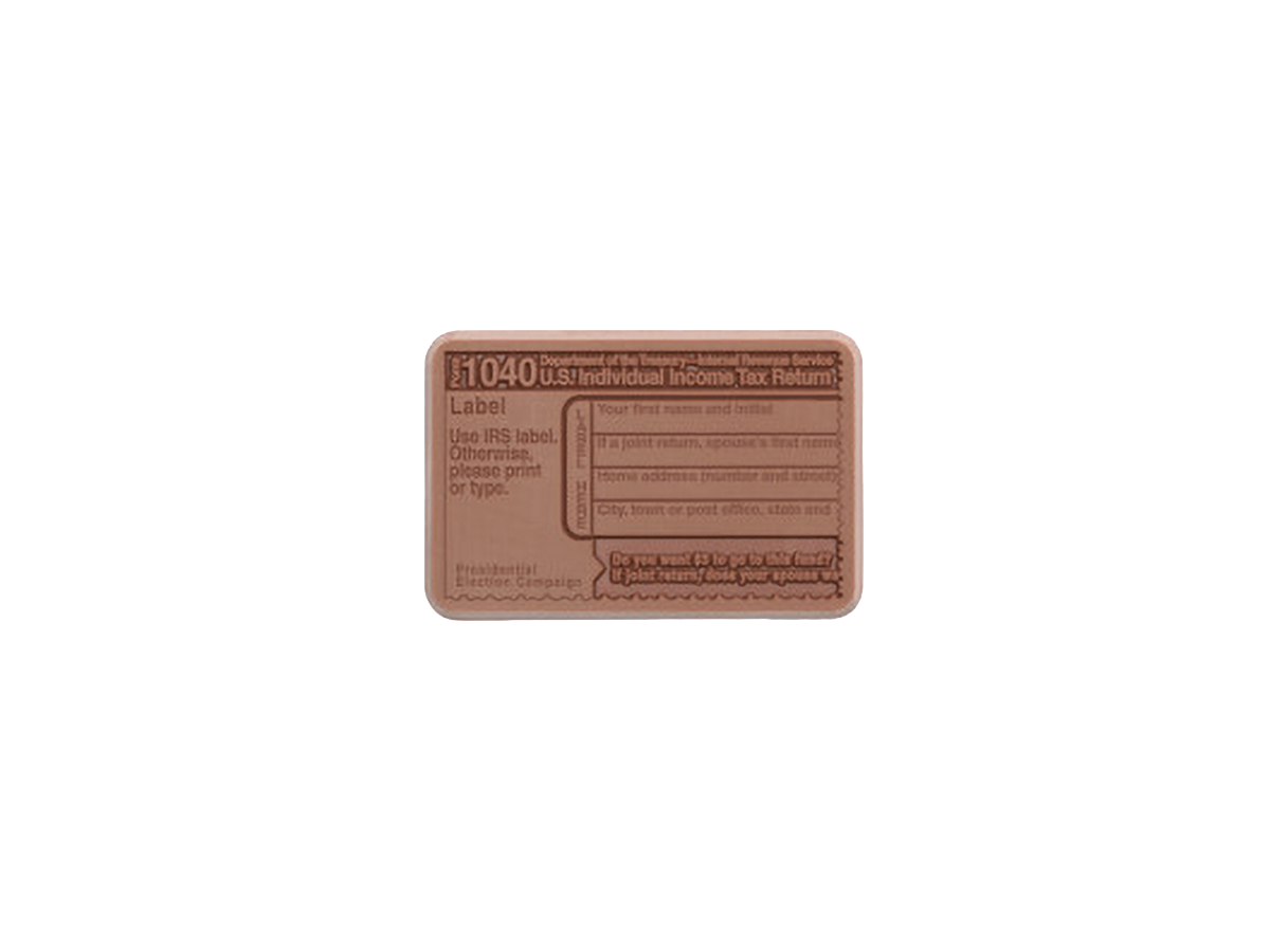 SHX310505X 2 x 3 in. IRS 1040 Shape Milk Chocolate