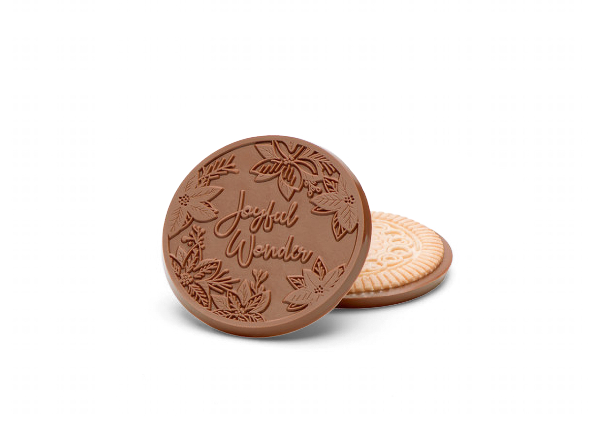 SHX900011X 3.2 in. Joyful Four-Bite Milk Chocolate Sugar Cookie