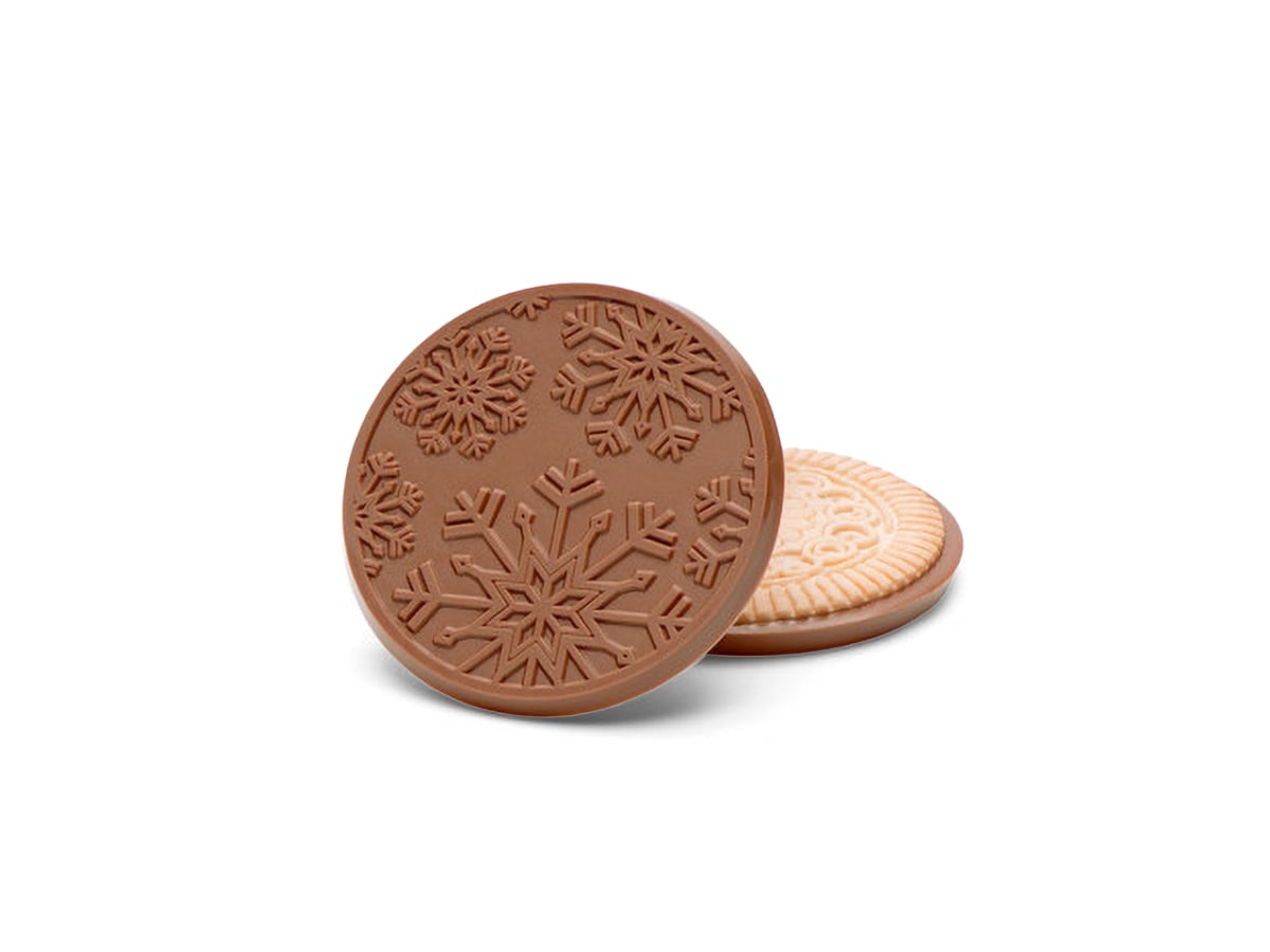 SHX900020X 3.2 in. Snowflake Four-Bite Milk Chocolate Sugar Cookie