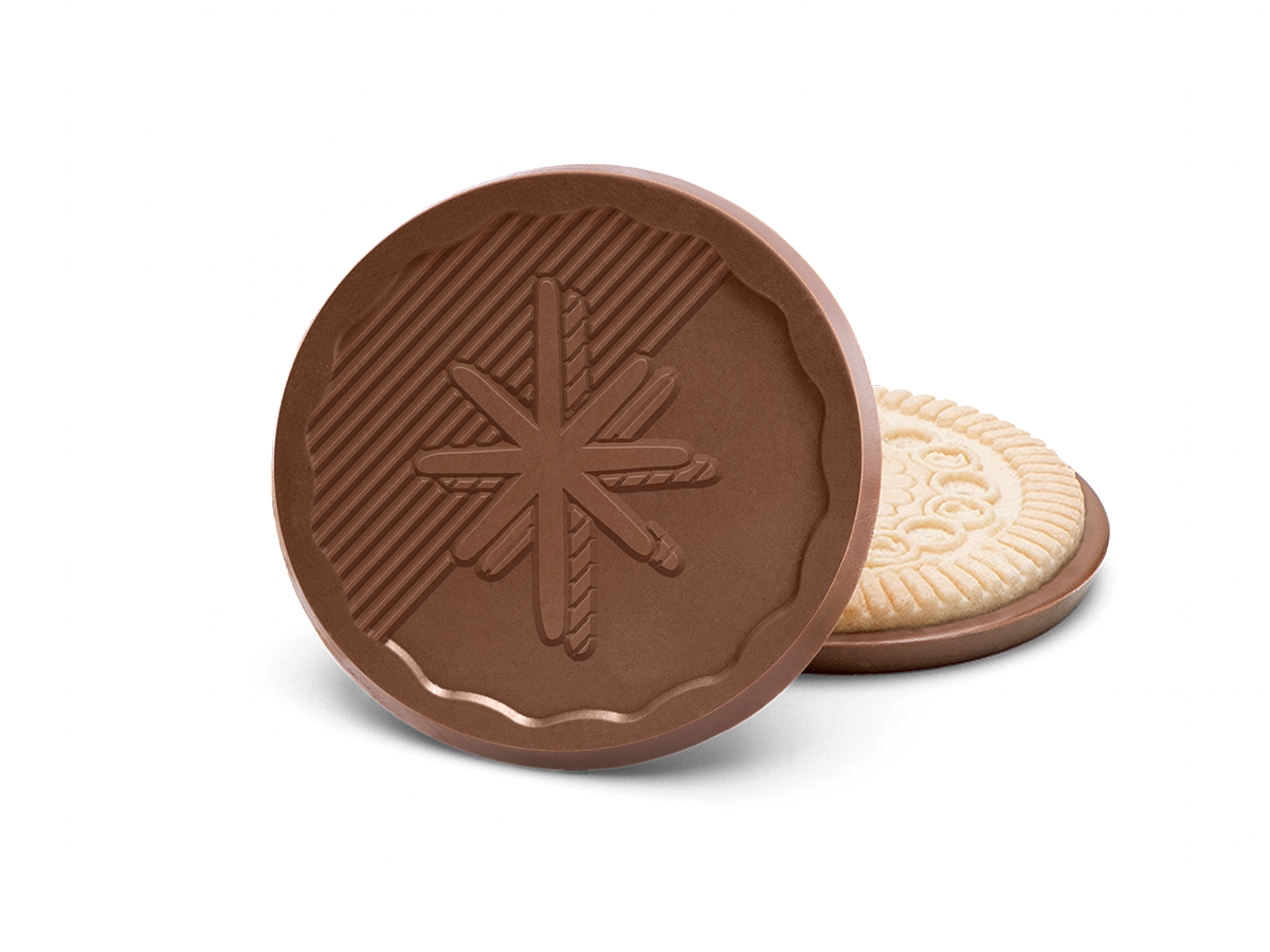 4007 3.2 in. Four-Bite Sugar Cookie Quick Ship-TC Chocolate