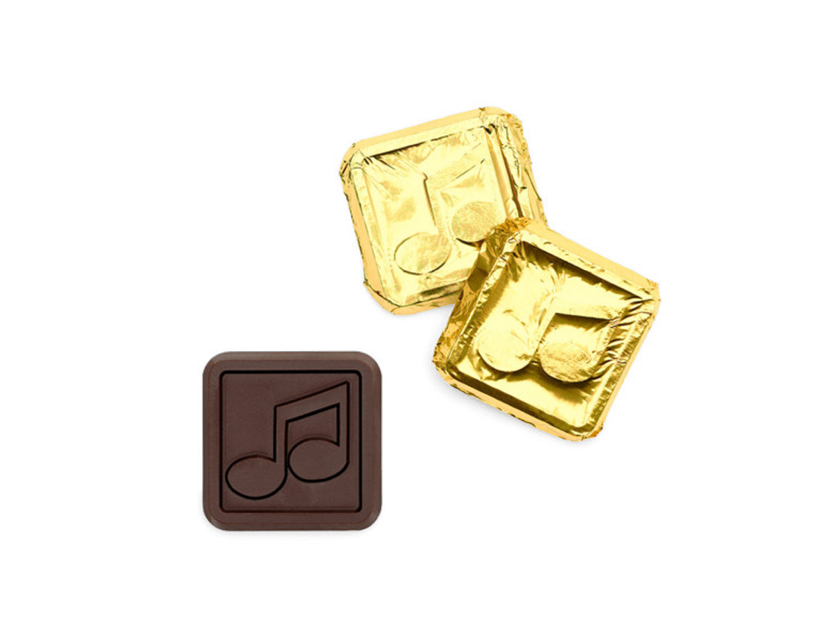 SHX302005X Music Note Premium Gold Foil-Wrapped Milk Chocolate Coin