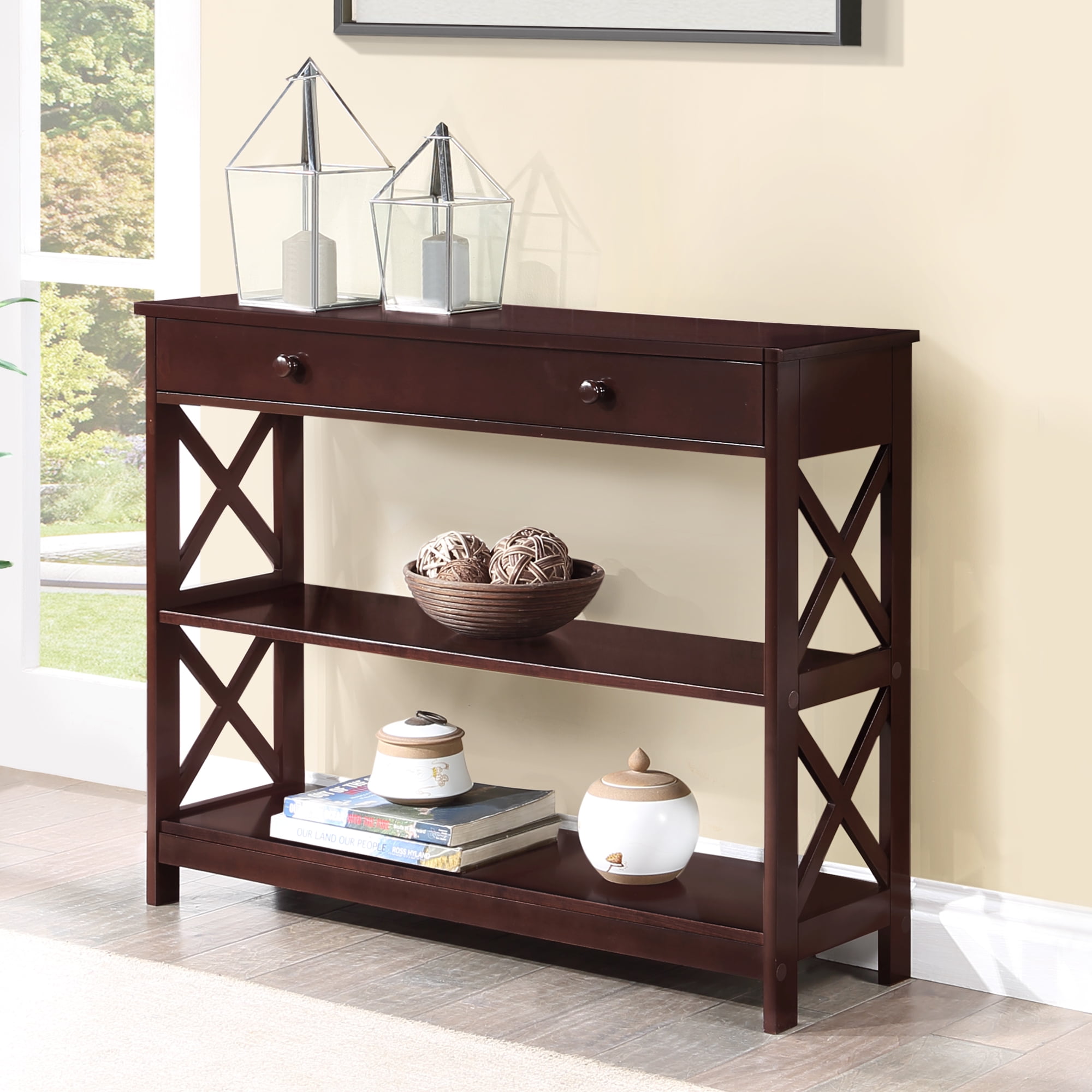 Picture of Convenience Concepts 203295ES Oxford 1 Drawer Console Table, Espresso