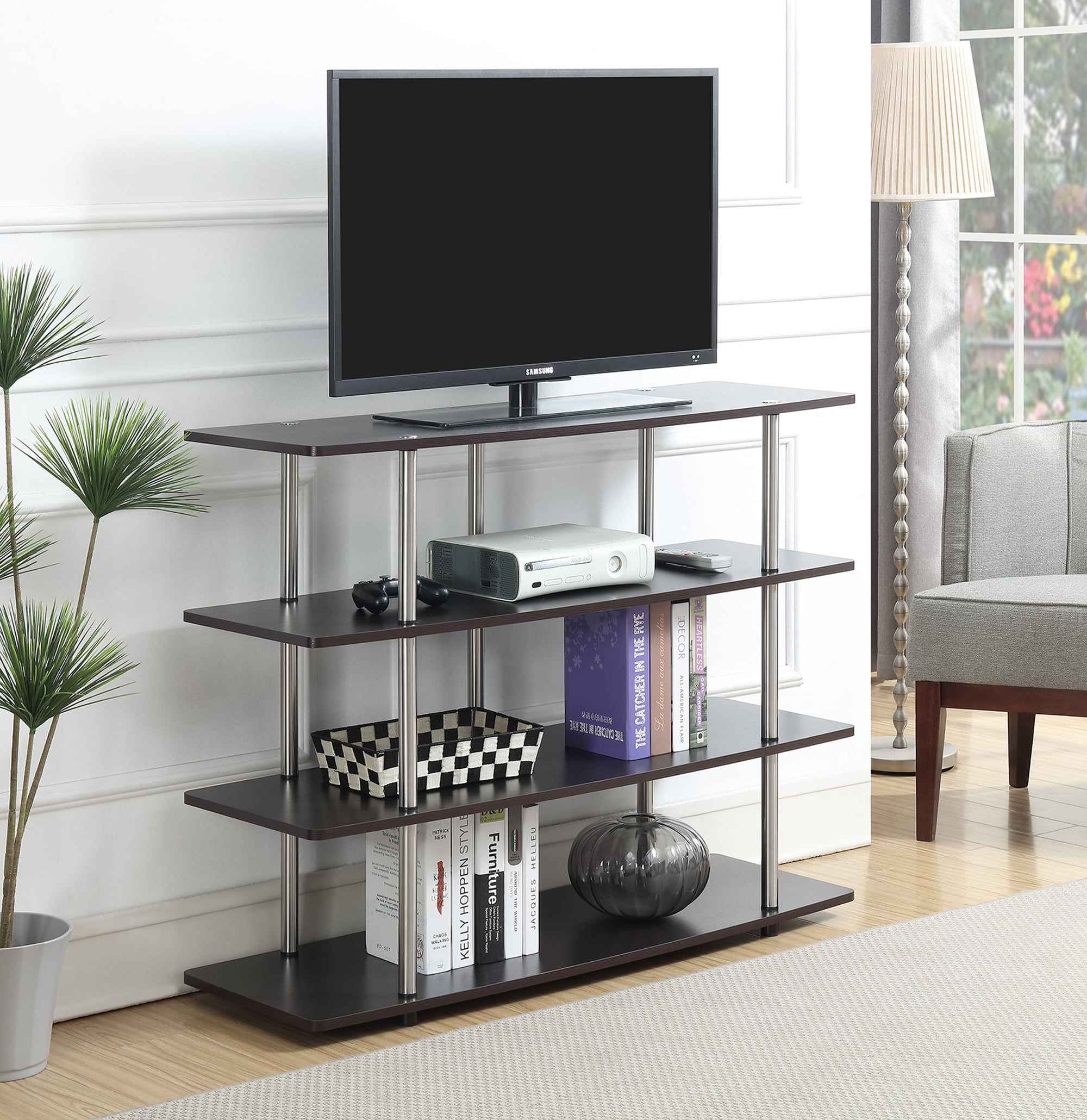 Picture of Convenience Concepts 131372ES Designs2Go Highboy TV Stand, Espresso - Extra Large - 47.25 x 15.75 x 36 in.