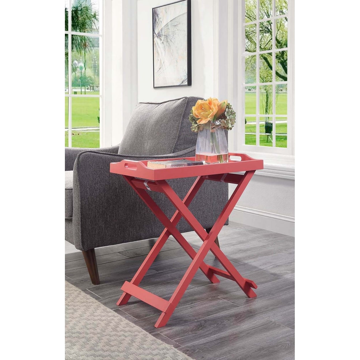 Picture of Convenience Concepts 239900CA Designs2Go Tray Table, Coral