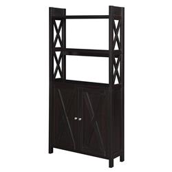 Picture of Convenience Concepts 121050ES Oxford Bookcase with Cabinet - Espresso&#44; Wood - 33.75 x 11.5 x 69 in.