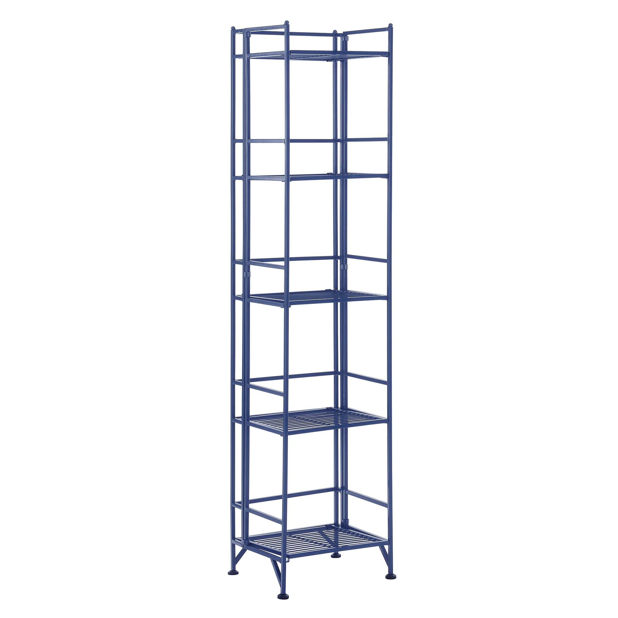 Picture of Convenience Concepts 8016CBE Xtra Storage Five-Tier Folding Shelf - Cobalt Blue&#44; Metal - 13 x 11.25 x 57.75 in.