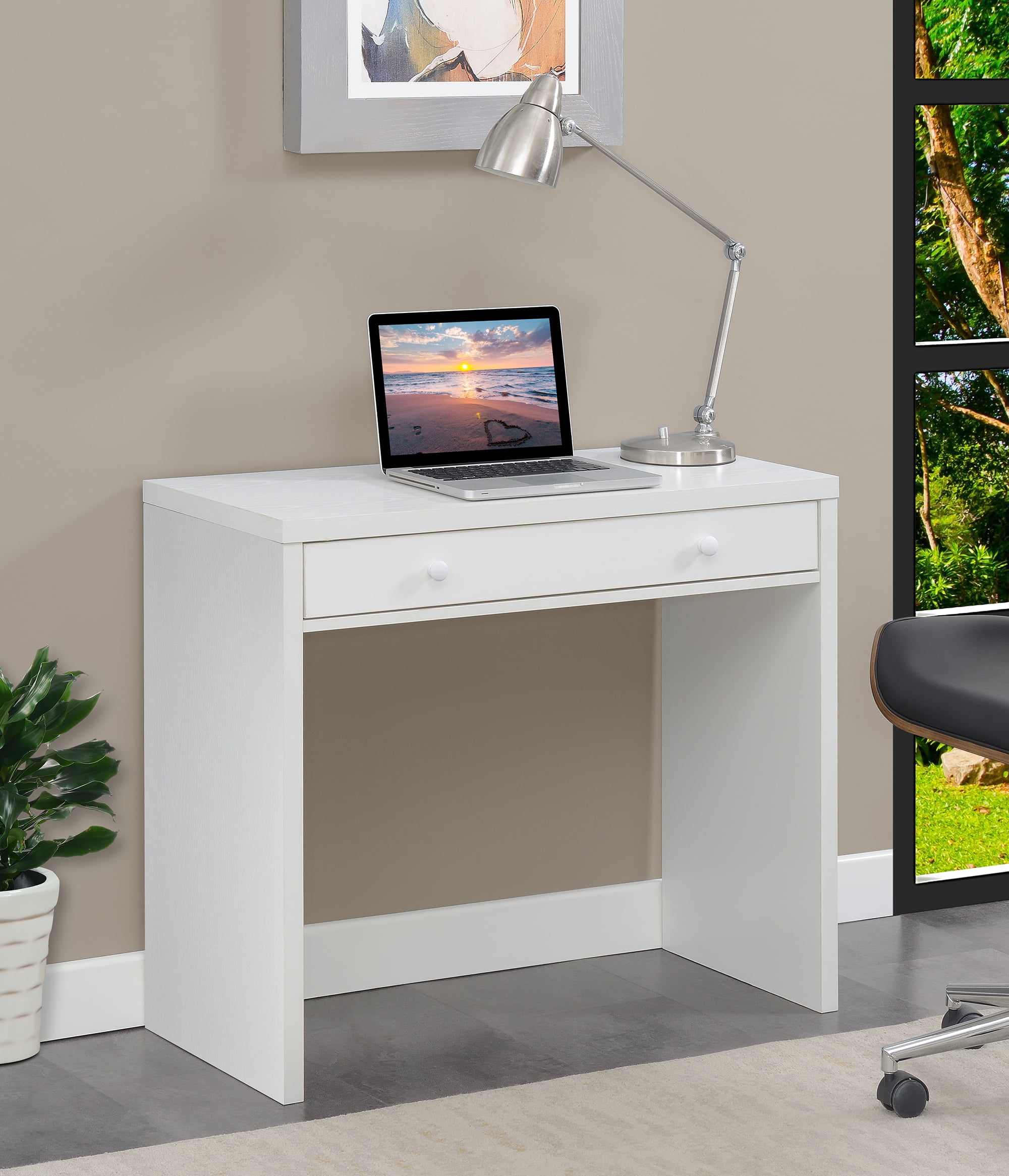 Picture of Convenience Concepts 303536W 36 x 15.75 x 30 in. Northfield Desk with Drawer&#44; White