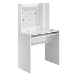 Picture of Convenience Concepts 131524W Designs2Go Student Desk with Magnetic Bulletin Board & Shelves&#44; White