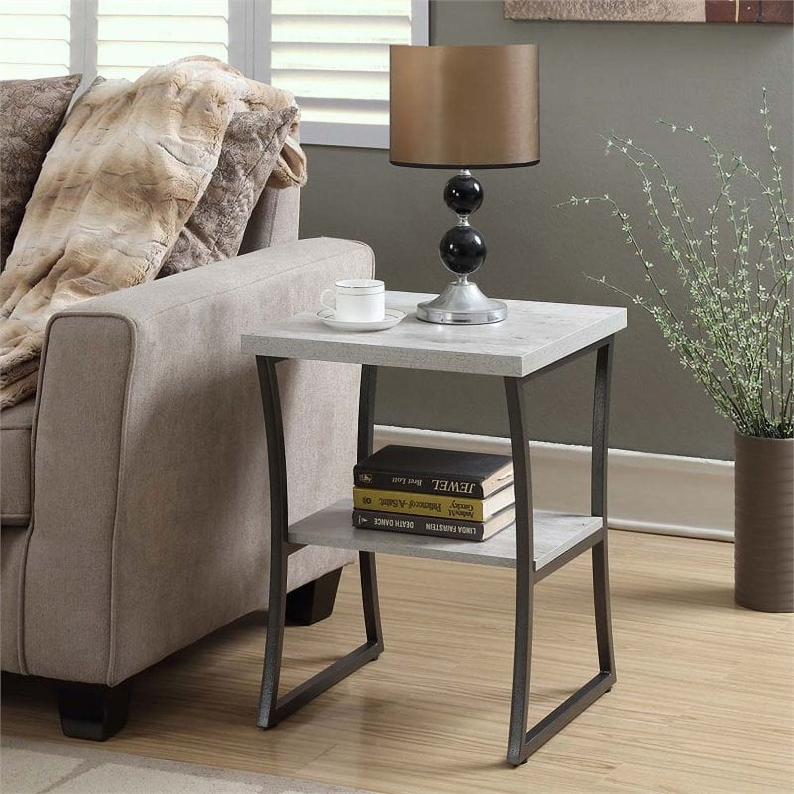 Picture of X-Calibur 111545GY End Table, Espresso - 17.75 x 17.75 x 23.75 in.
