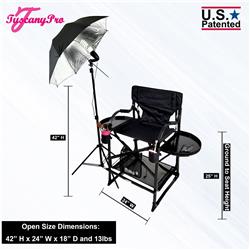 TMC-25LS Midsize Hairstylist & Makeup Chair with Light System