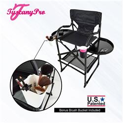 Tall Makup Chair with Power Strip