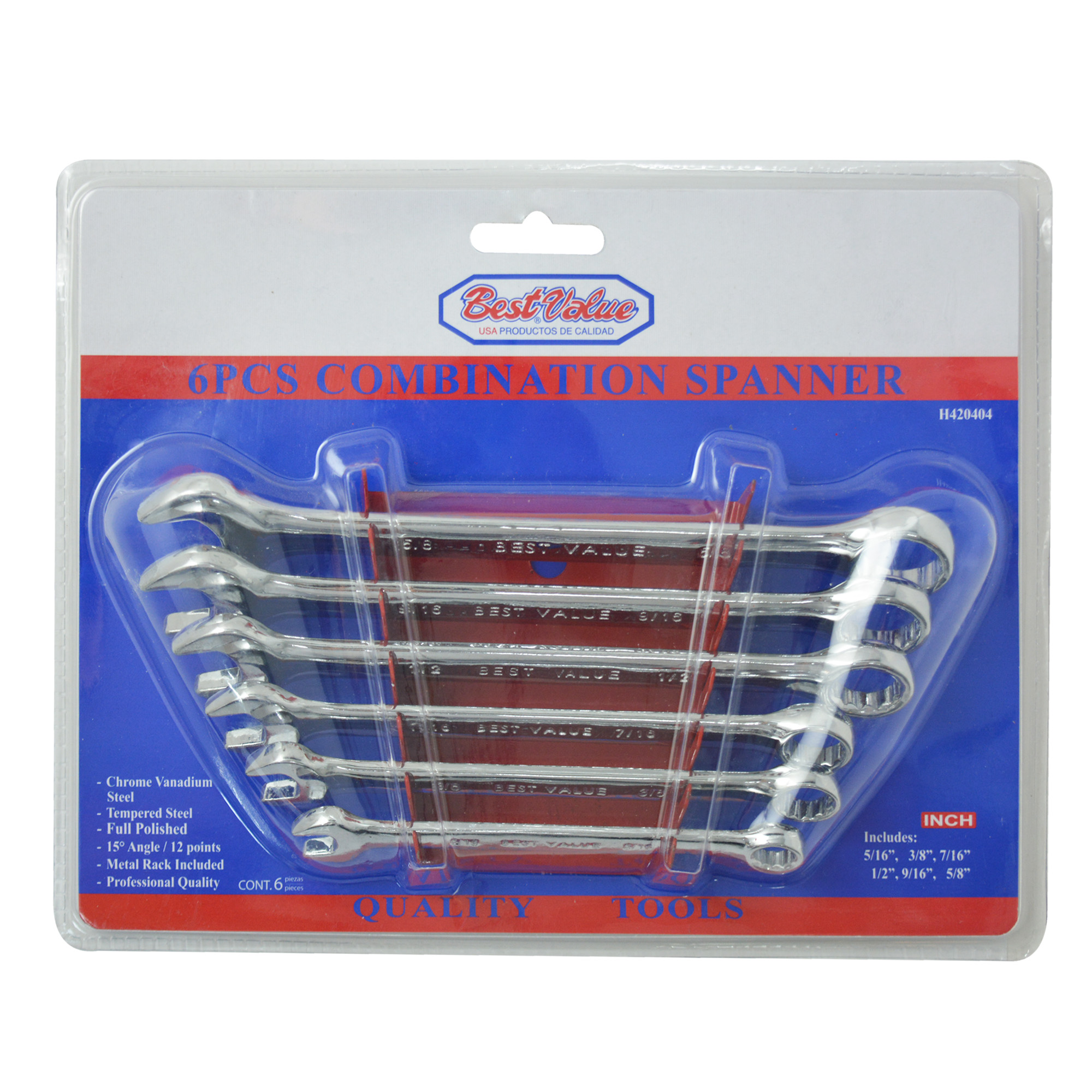 H420404 Combination Wrench Set - 6 Piece
