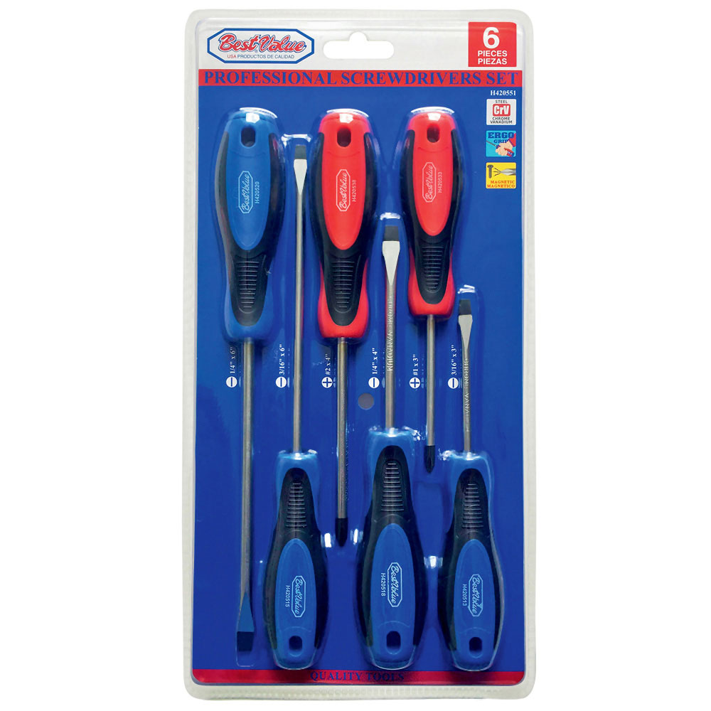 H420551 0.25 x 4 in. Screwdriver Set - 6 Piece