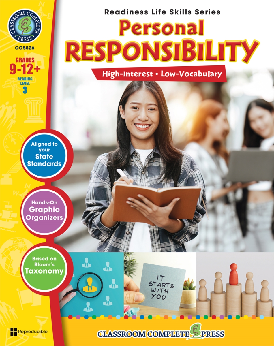 CC5826 Readiness Life Skills Personal Responsibility Book for 9-12 Plus Grade