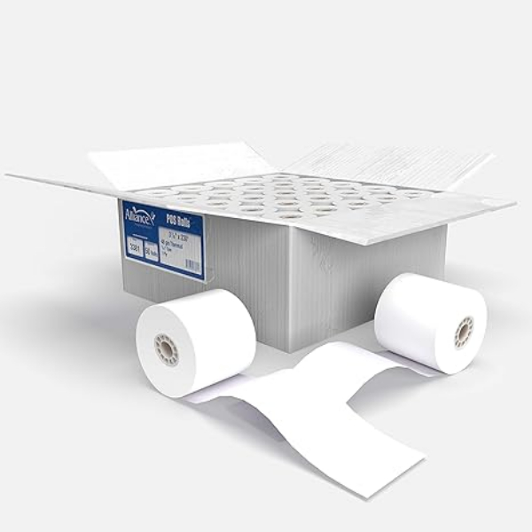 TST3381 3.13 in. x 230 ft. Thermal Coating Receipt Rolls Tissue Paper, White