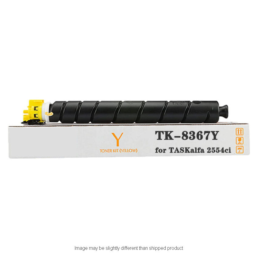RPLKYTK8367Y Replacement Toner Cartridge for Kyocera 1T02YPAUS0, Yellow - 12000 Page Yield