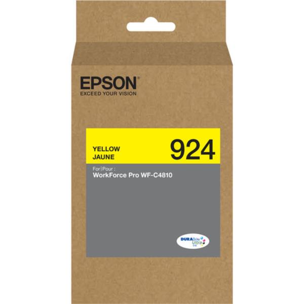 Epson EPST924420 DuraBrite Ultra T924 Standard Capacity Yellow Ink Cartridge for Workforce Pro WF-C4810