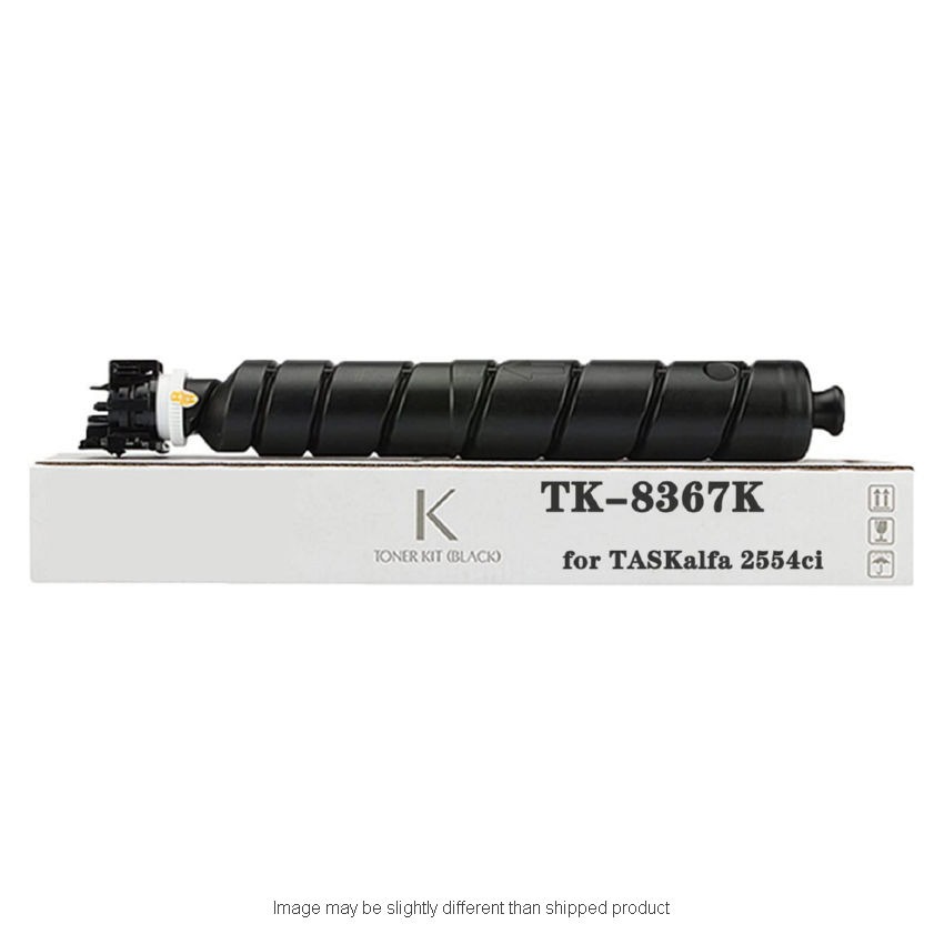 RPLKYTK8367K Replacement Toner Cartridge for Kyocera 1T02YP0US0, Black - 25000 Page Yield