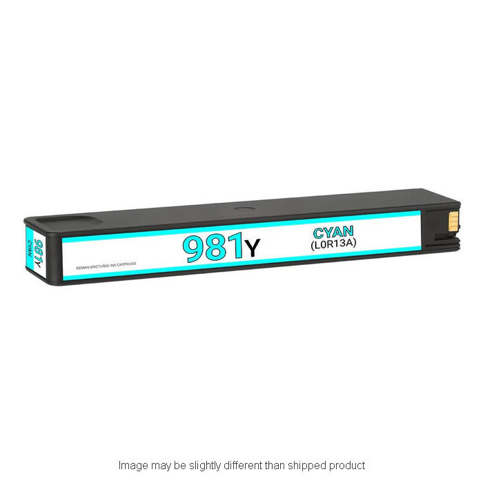 RPLHPL0R13A Replacement Extra High Yield Inkjet Cartridge for HP 981Y L0R13A, Cyan - 16000 Page Yield