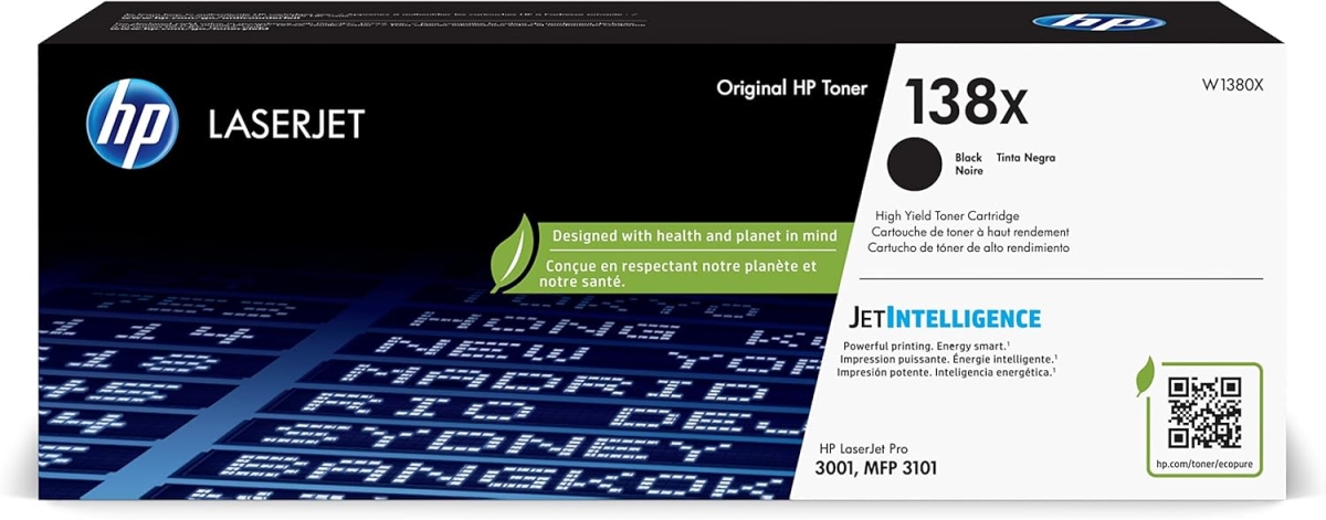 RPLHPW1380XWC W1380X Chip High Yield HP Toner, Black