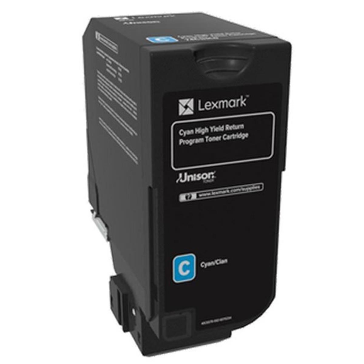Lexmark LEX74C0HCG CS725DE GSA TAA High Yield Cyan Return Program Toner Cartridge