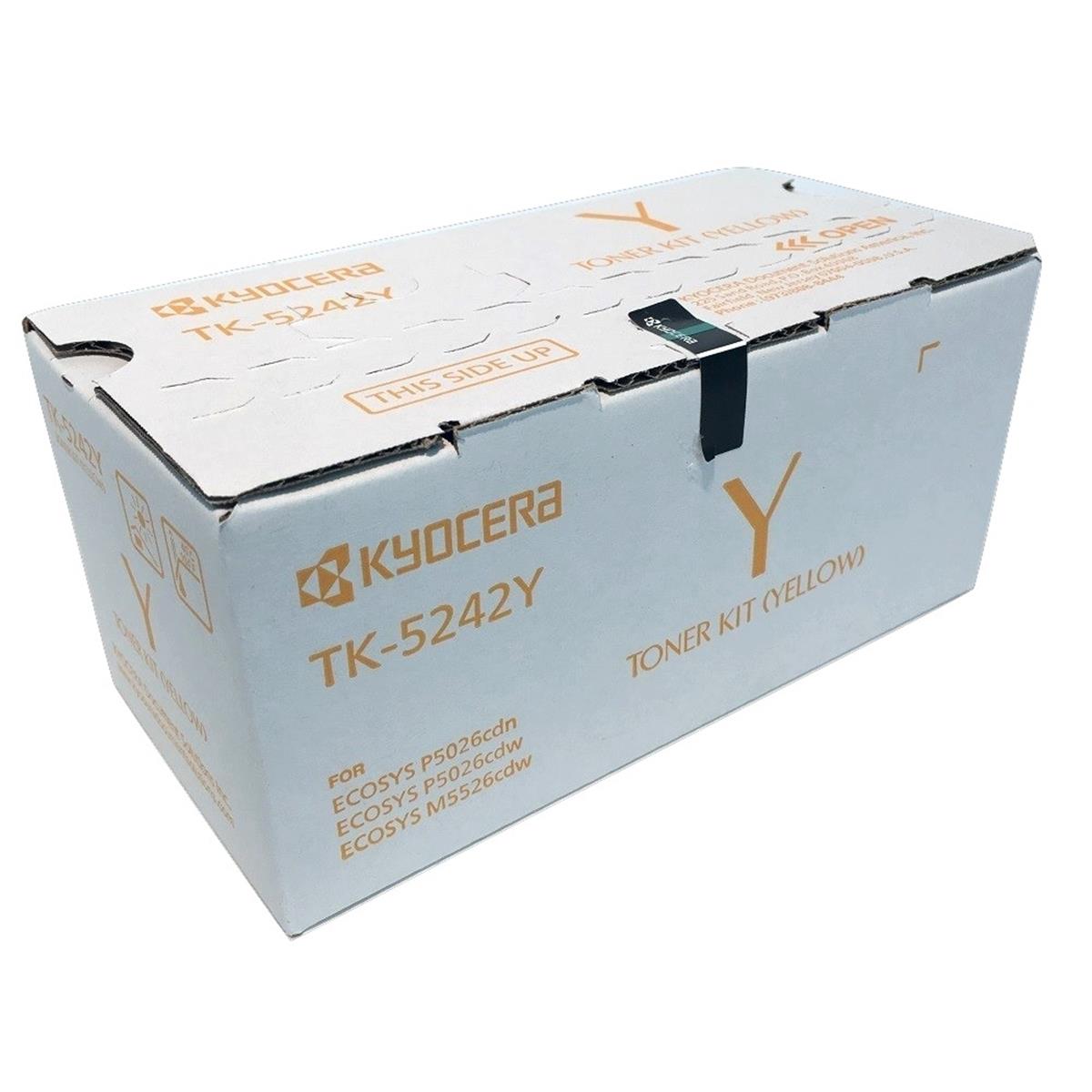 Picture of Kyocera KYOTK5242Y SD Toner Cartridge&#44; 3000 Yield - Yellow