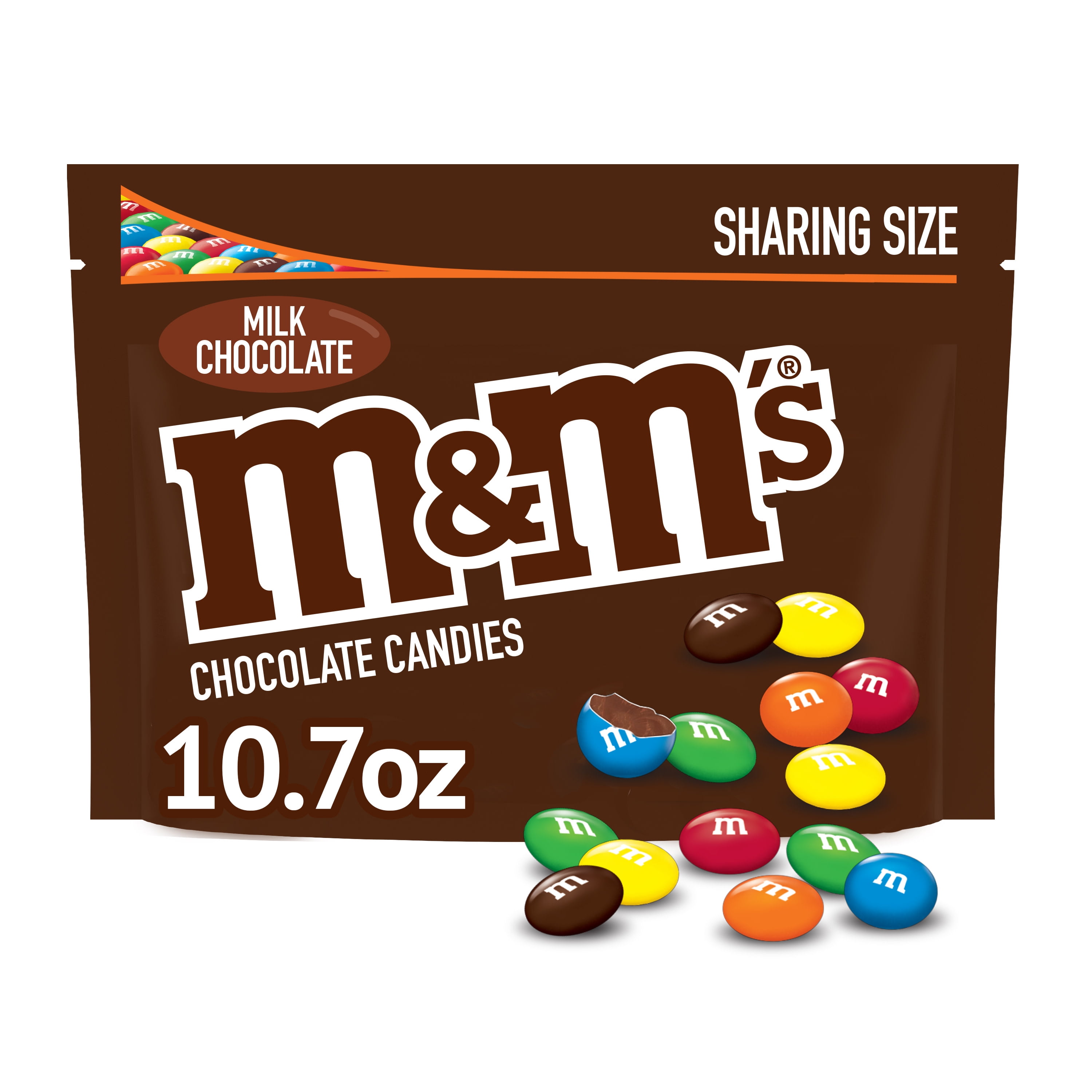 Picture of Mars M&M PLN-SML 10.7 oz Plain Easy Chocolate Candy Seal Bag
