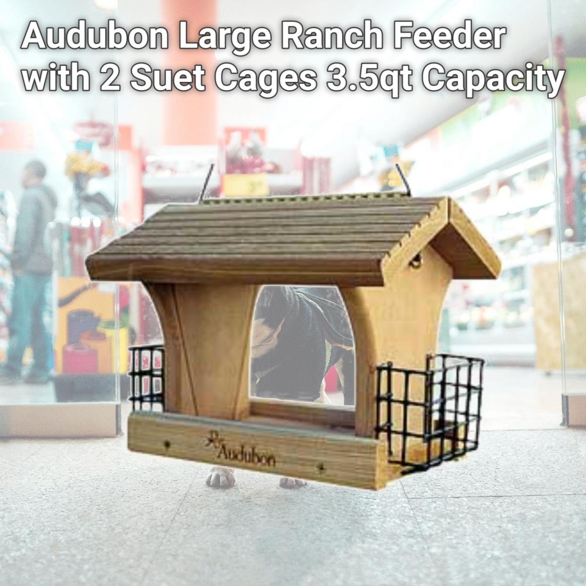Picture of Audubon Large Ranch Feeder with 2 Suet Cages 3.5qt Capacity