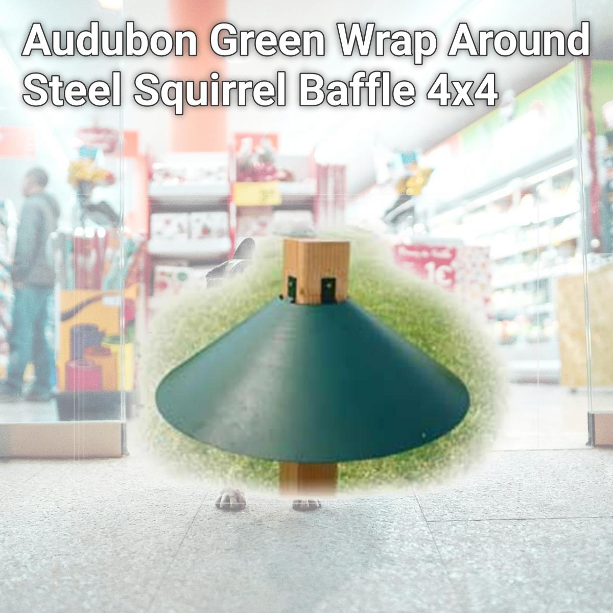 Picture of Audubon Green Wrap Around Steel Squirrel Baffle 4x4