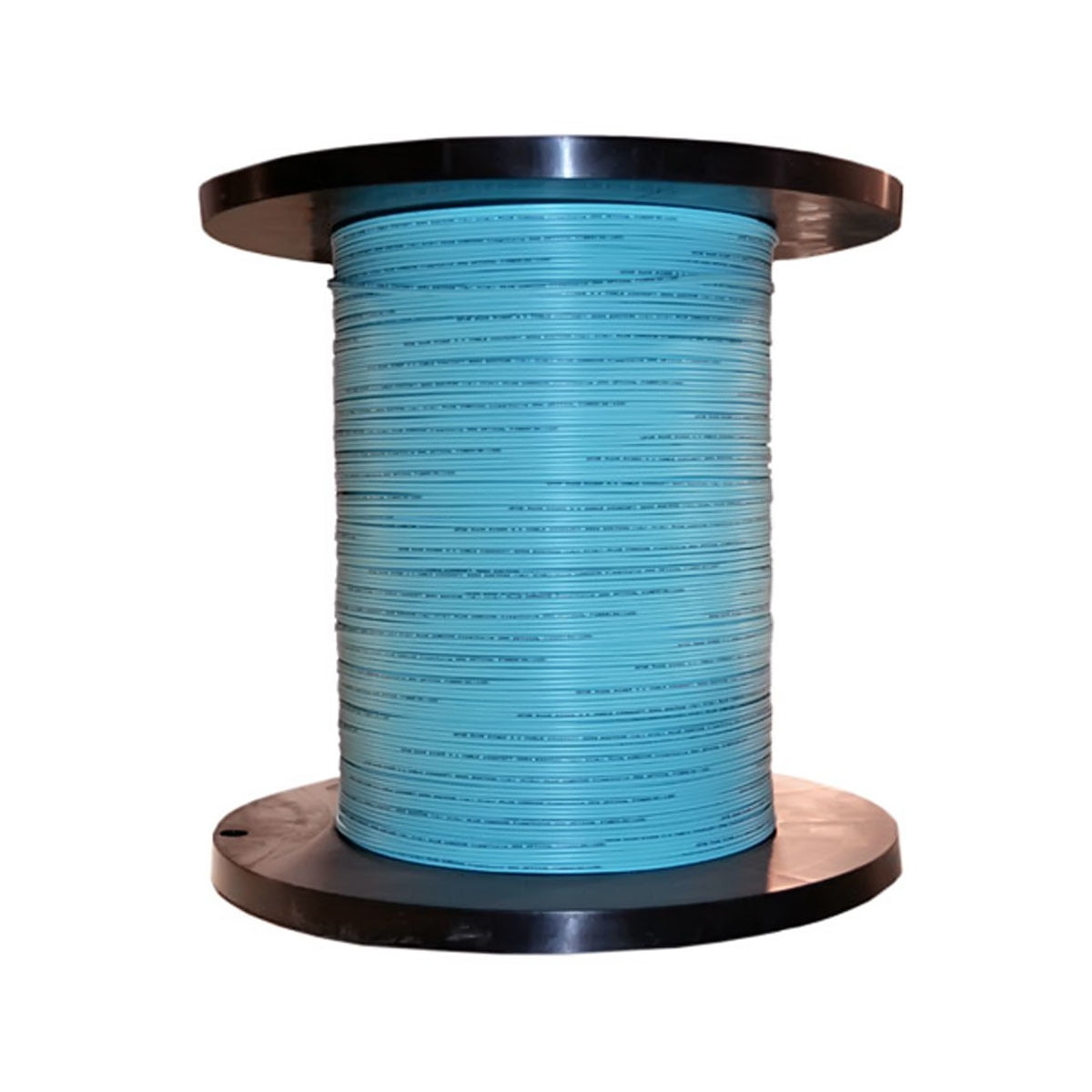 Bulk Zipcord Fiber Optic Cable,Duplex,multimode 50/125 OM3,Corning,Aqua,Riser Rated,Spool,1000ft