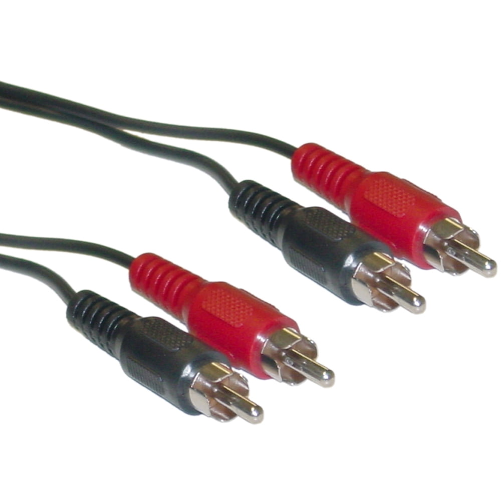 2 channel RCA Stereo Audio Cable & Dual RCA Male, Right & Left - 6 ft -  Aish, AI709393