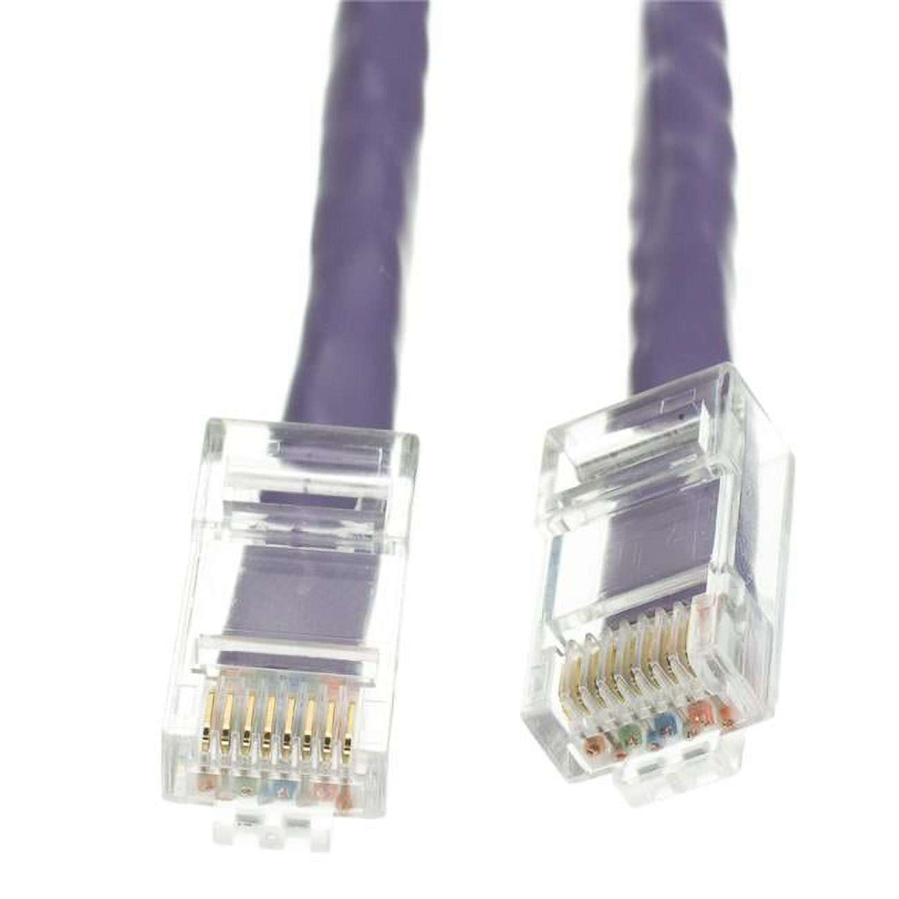 10X6-14102 Cat5e Purple Ethernet Patch Cable, Bootless - 2 ft.