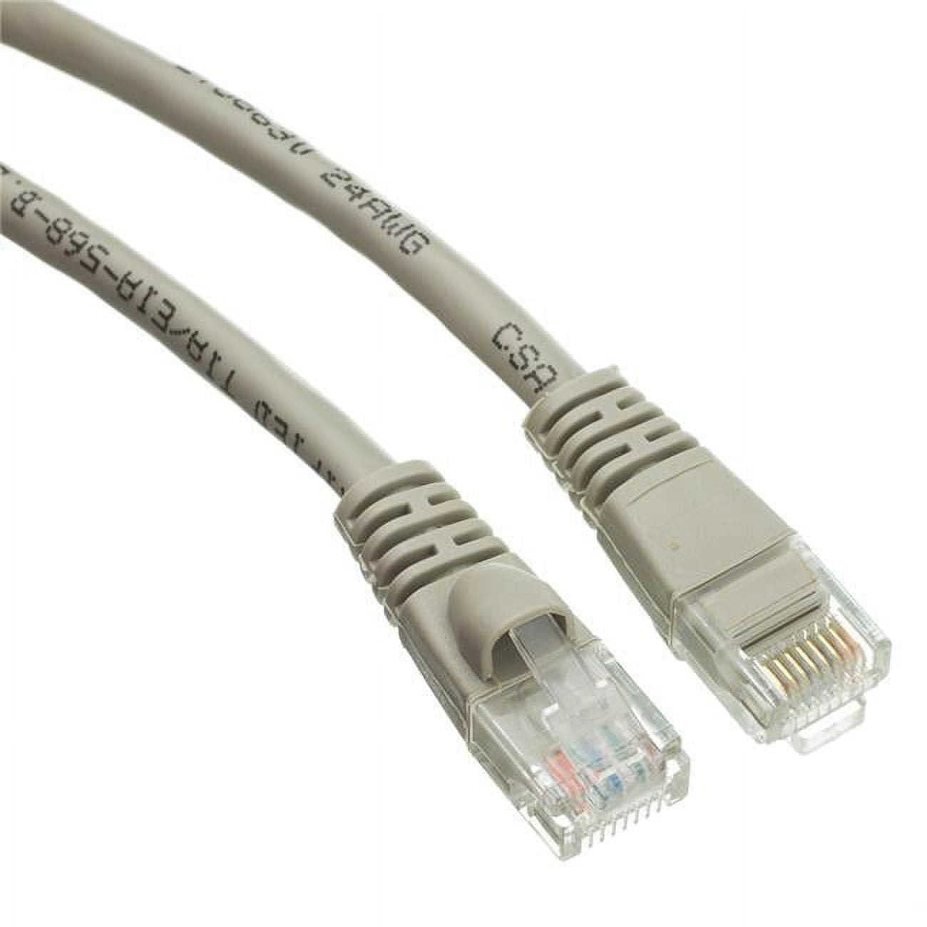 Cat5e Gray Copper Ethernet Patch Cable, Snagless/Molded Boot, POE Compliant, 4 foot