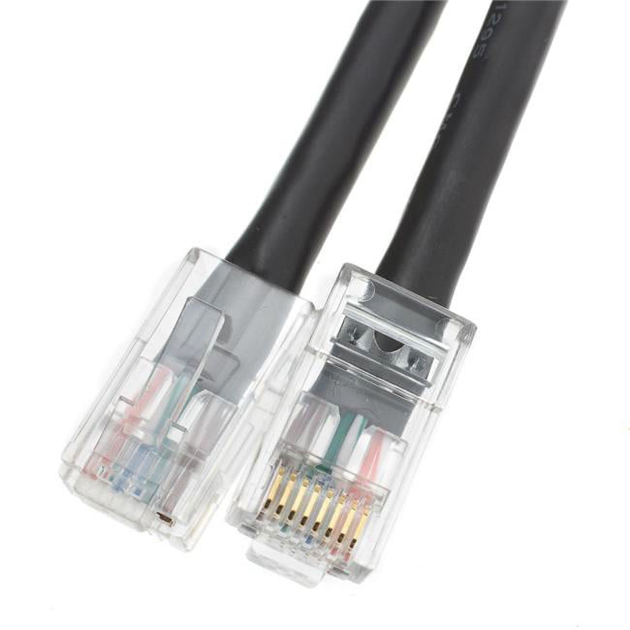 10X6-12202 Cat5e Black Ethernet Patch Cable, Bootless - 2 ft.